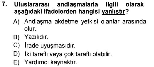 Uluslararası Hukuk 1 2012-2013 Ara Sınav - 7. soru
