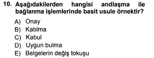 Uluslararası Hukuk 1 2012-2013 Ara Sınav - 10. soru