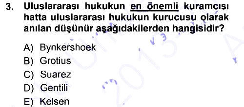 Uluslararası Hukuk 1 2013-2014 Ara Sınav - 3. soru