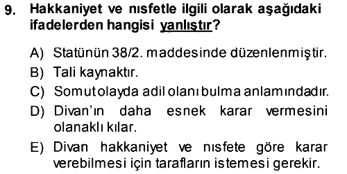 Uluslararası Hukuk 1 2013-2014 Ara Sınav - 9. soru