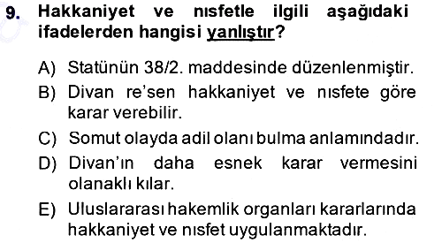 Uluslararası Hukuk 1 2014-2015 Ara Sınav - 9. soru