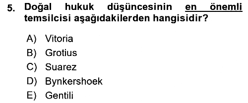 Uluslararası Hukuk 1 2015-2016 Ara Sınav - 5. soru