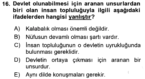 Uluslararası Hukuk 1 2016-2017 Ara Sınav - 16. soru