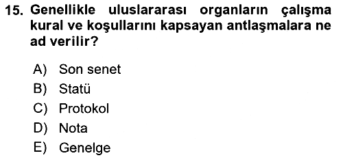 Uluslararası Hukuk 1 2021-2022 Ara Sınav - 15. soru