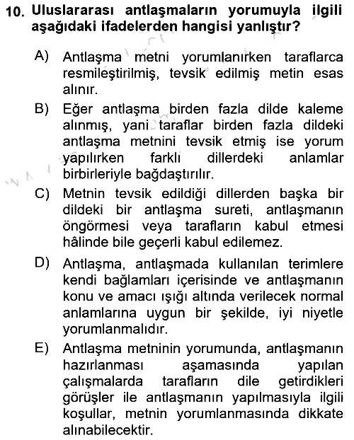 Uluslararası Hukuk 1 2022-2023 Ara Sınav - 10. soru
