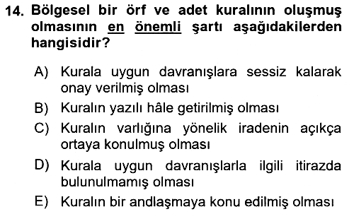 Uluslararası Hukuk 1 2022-2023 Ara Sınav - 14. soru