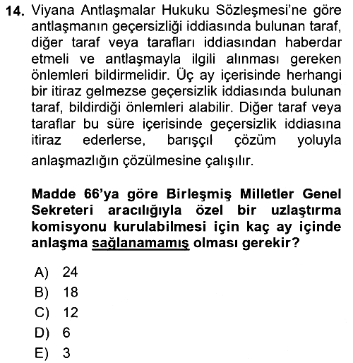 Uluslararası Hukuk 1 2024-2025 Ara Sınav - 14. soru