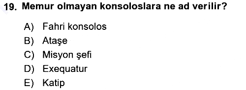 Uluslararası Hukuk 1 2015-2016 Dönem Sonu Sınavı - 19. soru