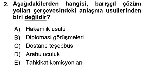 Uluslararası Hukuk 1 2017-2018 Dönem Sonu Sınavı - 2. soru