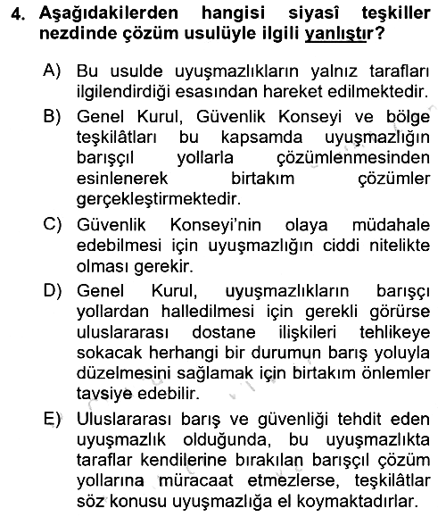 Uluslararası Hukuk 1 2019-2020 Dönem Sonu Sınavı - 4. soru