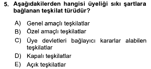 Uluslararası Hukuk 1 2015-2016 Tek Ders Sınavı - 5. soru