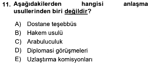 Uluslararası Hukuk 1 2015-2016 Tek Ders Sınavı - 11. soru