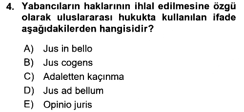 Uluslararası Hukuk 2 2016-2017 3 Ders Sınavı - 4. soru