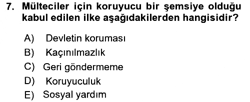 Uluslararası Hukuk 2 2016-2017 3 Ders Sınavı - 7. soru