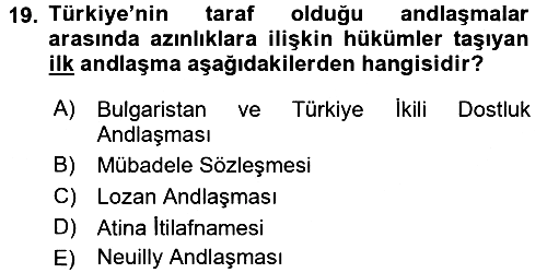 Uluslararası Hukuk 2 2016-2017 3 Ders Sınavı - 19. soru