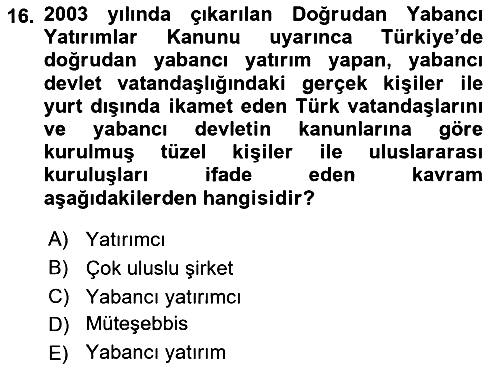 Uluslararası Hukuk 2 2017-2018 3 Ders Sınavı - 16. soru
