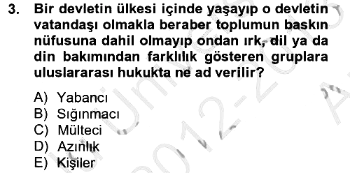 Uluslararası Hukuk 2 2012-2013 Ara Sınav - 3. soru