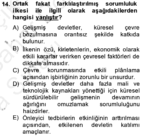 Uluslararası Hukuk 2 2012-2013 Ara Sınav - 14. soru
