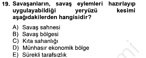 Uluslararası Hukuk 2 2012-2013 Ara Sınav - 19. soru