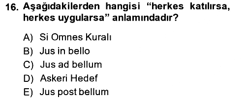 Uluslararası Hukuk 2 2013-2014 Ara Sınav - 16. soru