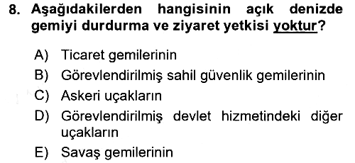 Uluslararası Hukuk 2 2015-2016 Ara Sınav - 8. soru