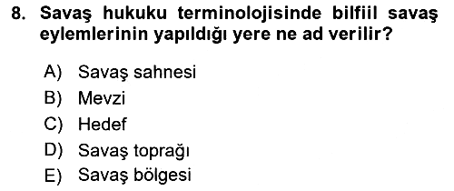 Uluslararası Hukuk 2 2017-2018 Ara Sınav - 8. soru