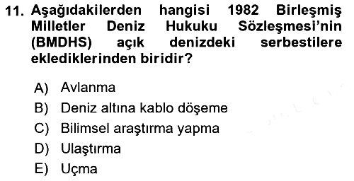 Uluslararası Hukuk 2 2018-2019 Ara Sınav - 11. soru
