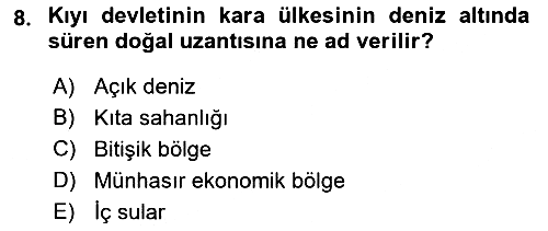 Uluslararası Hukuk 2 2021-2022 Ara Sınav - 8. soru