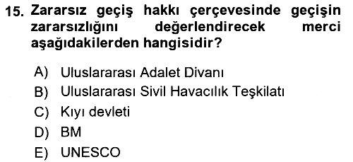 Uluslararası Hukuk 2 2021-2022 Ara Sınav - 15. soru