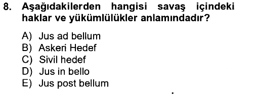 Uluslararası Hukuk 2 2012-2013 Dönem Sonu Sınavı - 8. soru