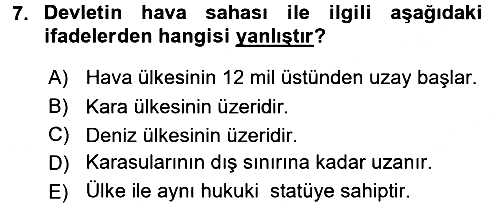 Uluslararası Hukuk 2 2015-2016 Dönem Sonu Sınavı - 7. soru