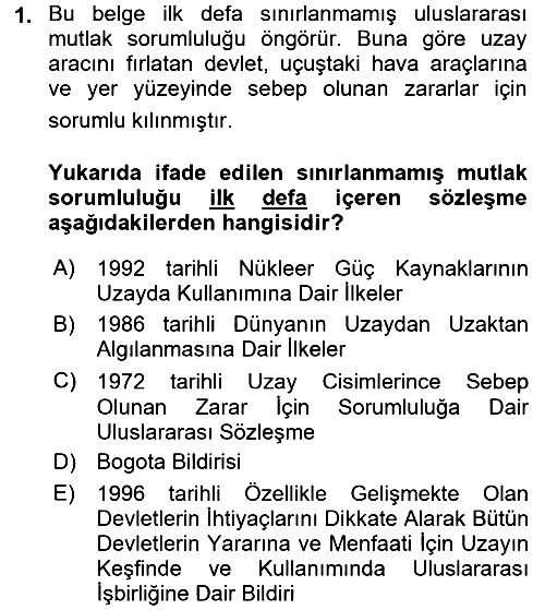 Uluslararası Hukuk 2 2017-2018 Dönem Sonu Sınavı - 1. soru