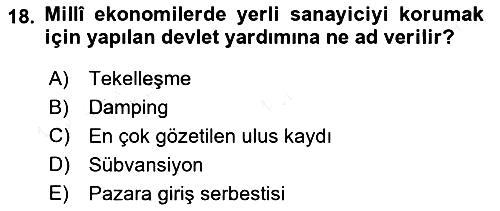 Uluslararası Hukuk 2 2018-2019 Dönem Sonu Sınavı - 18. soru