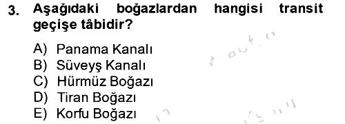 Uluslararası Hukuk 2 2014-2015 Tek Ders Sınavı - 3. soru