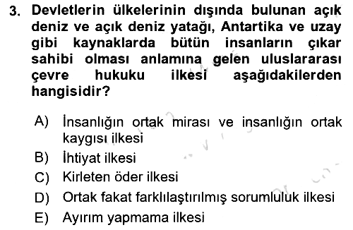 Uluslararası Hukuk 2 2022-2023 Yaz Okulu Sınavı - 3. soru