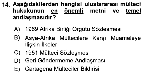 Uluslararası Hukuk 2 2023-2024 Yaz Okulu Sınavı - 14. soru