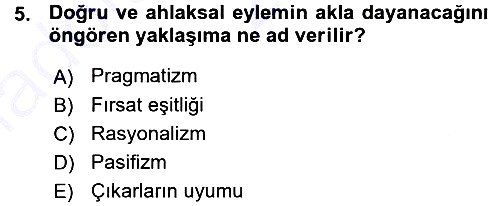 Uluslararası İlişkiler Kuramları 1 2015-2016 Ara Sınav - 5. soru