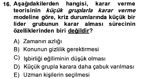 Uluslararası İlişkiler Kuramları 1 2013-2014 Dönem Sonu Sınavı - 16. soru