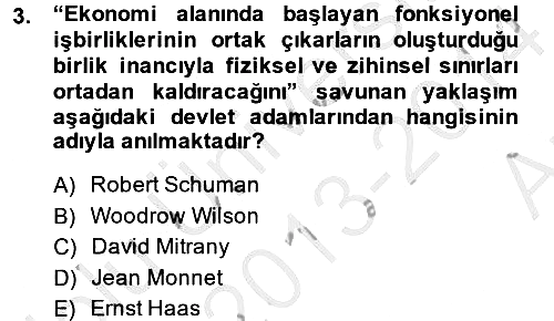 Uluslararası İlişkiler Kuramları 2 2013-2014 Ara Sınav - 3. soru