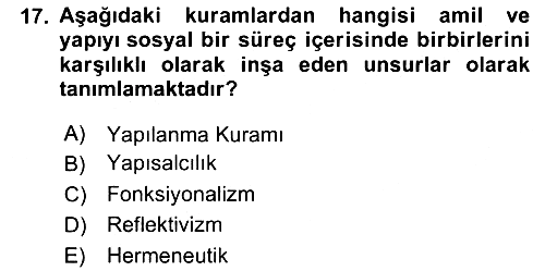 Uluslararası İlişkiler Kuramları 2 2023-2024 Ara Sınav - 17. soru