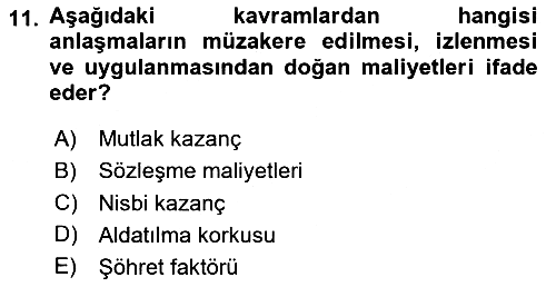 Uluslararası İlişkiler Kuramları 2 2024-2025 Ara Sınav - 11. soru