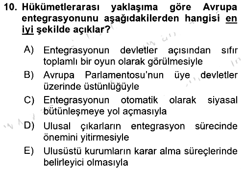 Uluslararası İlişkiler Kuramları 2 2025-2026 Ara Sınav - 10. soru