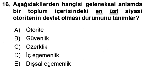 Uluslararası İlişkiler Kuramları 2 2025-2026 Ara Sınav - 16. soru