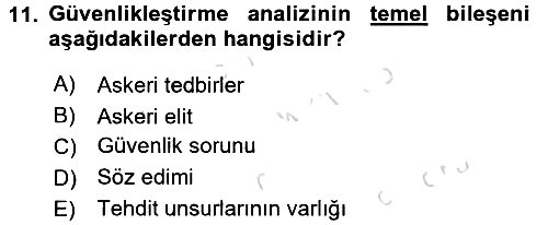 Uluslararası İlişkiler Kuramları 2 2015-2016 Dönem Sonu Sınavı - 11. soru