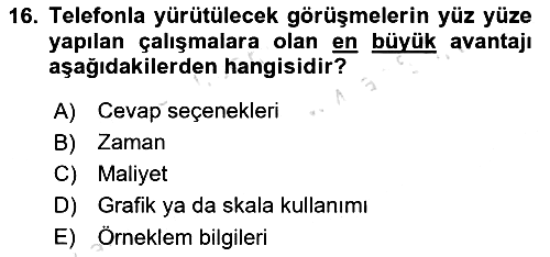 Uluslararası İlişkilerde Araştırma Yöntemleri 2018-2019 3 Ders Sınavı - 16. soru