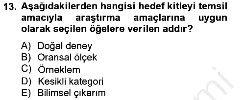 Uluslararası İlişkilerde Araştırma Yöntemleri 2012-2013 Ara Sınav - 13. soru