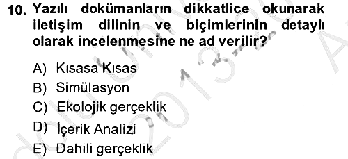 Uluslararası İlişkilerde Araştırma Yöntemleri 2013-2014 Ara Sınav - 10. soru