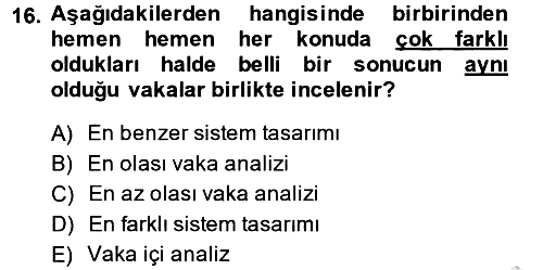 Uluslararası İlişkilerde Araştırma Yöntemleri 2014-2015 Ara Sınav - 16. soru