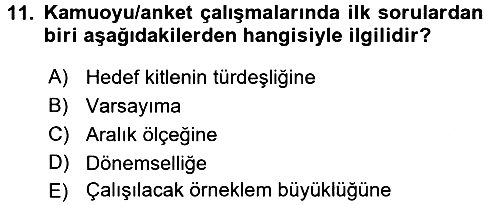 Uluslararası İlişkilerde Araştırma Yöntemleri 2015-2016 Ara Sınav - 11. soru