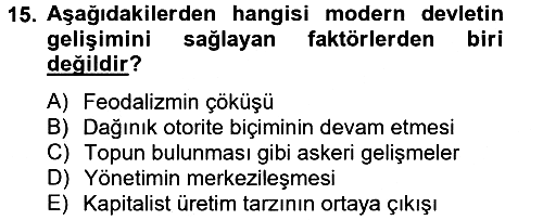 Uluslararası İlişkilere Giriş 2012-2013 Ara Sınav - 15. soru